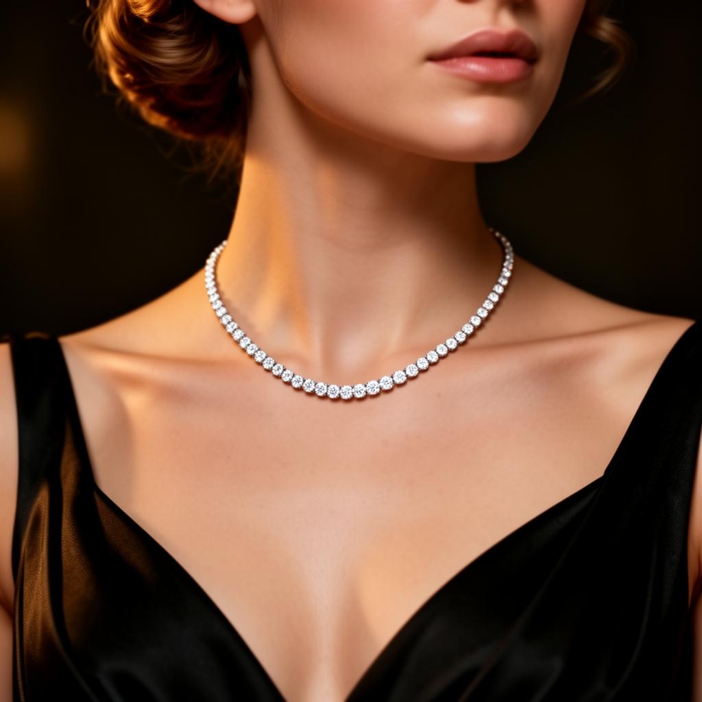6 CTW Lab-Grown Diamond Tennis Necklace